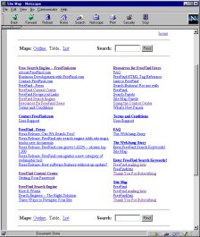 FreeFind's site map creator is integrated with our site search technology